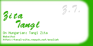 zita tangl business card